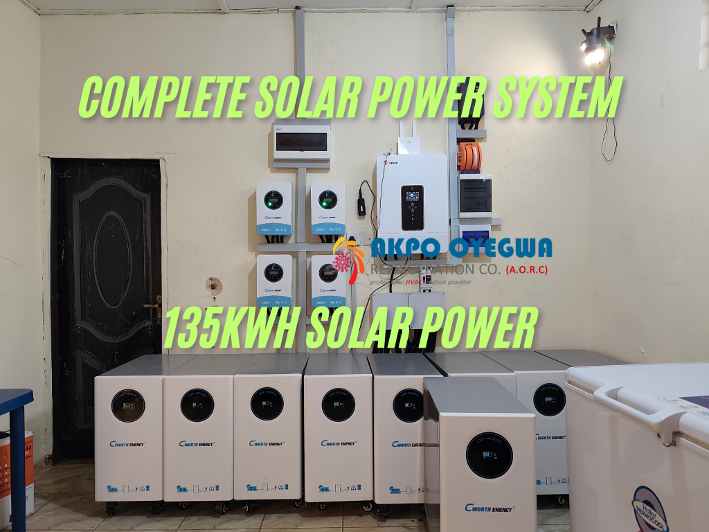 COMPLETE SOLAR POWER SYSTEM. 135KWH SOLAR POWER