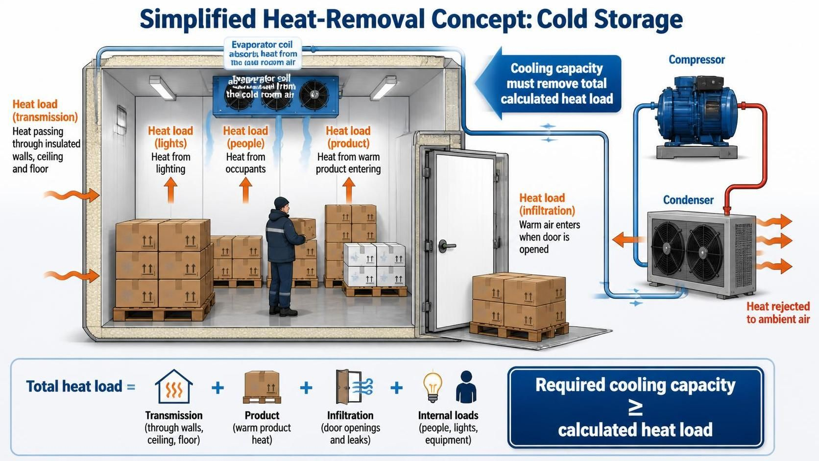 simplified heat-removal concept.